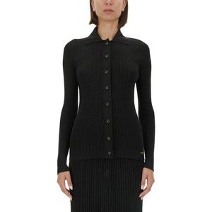 Kiton Black Ribbed Sweater With Classic Collar - NWT